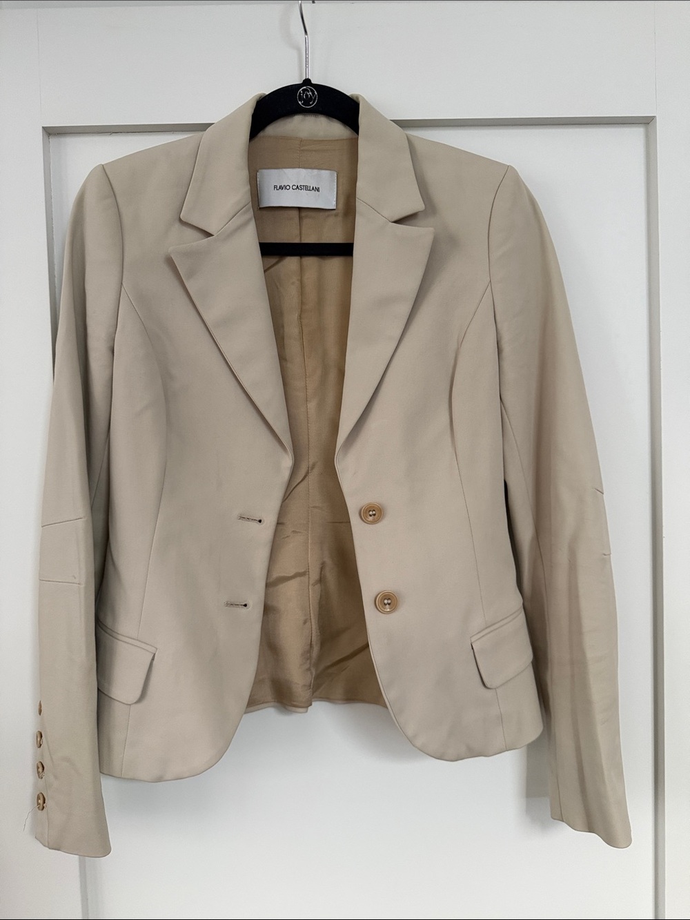 FLAVIO CASTELLANI Women's Cream Blazer Jacket